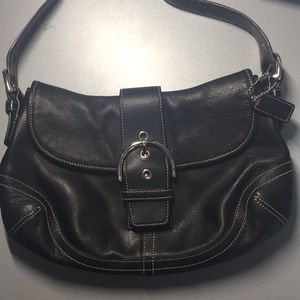 Leather Black Coach Shoulder Bag...Almost New!